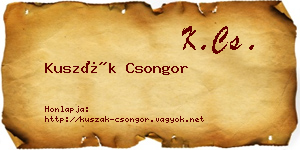 Kuszák Csongor névjegykártya