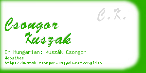 csongor kuszak business card